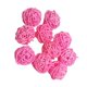 thumbnail image 4 of 10 unids 3 cm mimbre bolas de ratán navidad banquete de boda artesanía decorativa rosa, 4 of 5