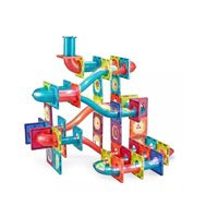 Genérico - Juego De Bloques Magnéticos 125 Piezas Pista Con Pelotas