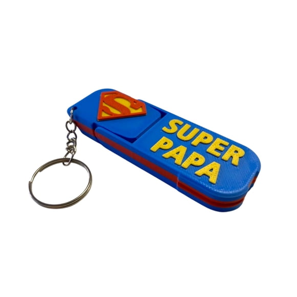 Llavero Soporte de Celular "Super Papá" Día del Padre