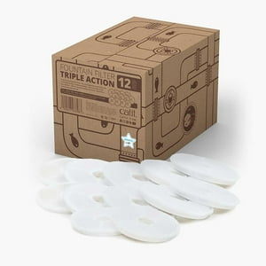 Filtros De Repuesto Para Fuentes De Agua Catit, Paquete De 12 Unidades, Triple Acción