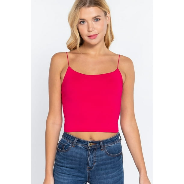 Top Camisola de Punto Cepillado de Dos Capas con Tiras Elásticas