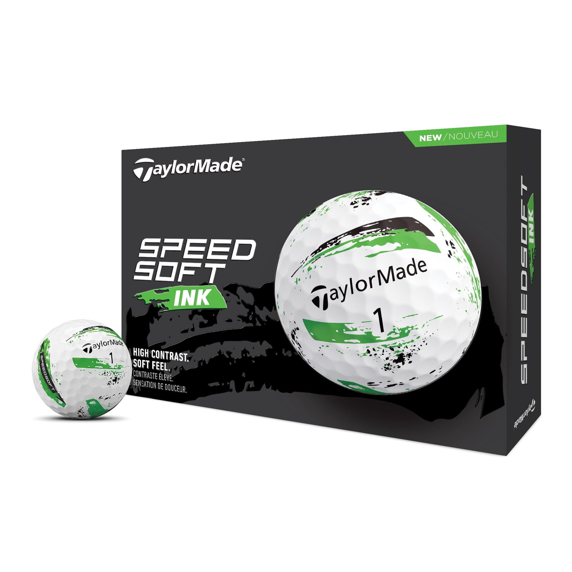 Pelotas De Golf Taylormade Speedsoft, Color Verde, 1 Docena