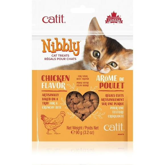 Snack Catit Nibbly Sabor PolloPara Gato, 90Grs