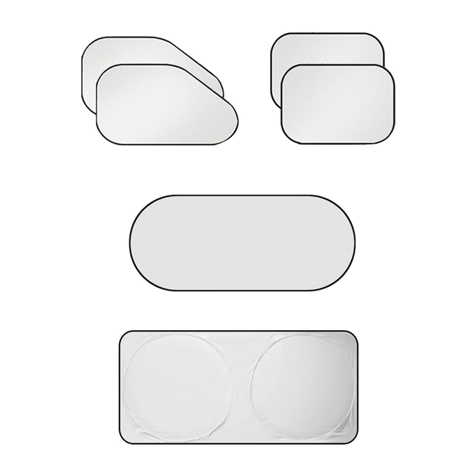 Magideal - 6x Parasoles Para Ventana De Coche Visera Bloqueadora Solar Protección Contra La Luz Solar Sombra De Privacidad Opaca Con Ventosas Para Suv Mascotas