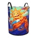 thumbnail image 2 of Sundrop y Moondrop Boss Fight Cesta de lavandería de gran capacidad redonda con asa, bolsa para ropa sucia plegable, almacenamiento para dormitorio, baño y lavadero 44x35 cm, 2 of 6
