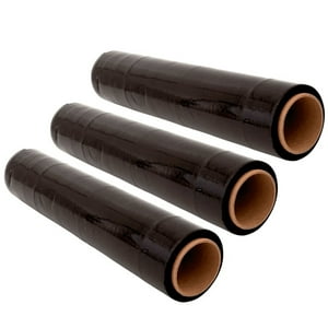 Genérico - Pack 3 Alusa Film Negro Rollo Para Embalaje 250M 20 Micrones