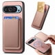 thumbnail image 3 of Funda de Cuero Magnética con Tarjetero para Google Pixel 9 Pro XL Cubierta Delgada Rosa, 3 of 4