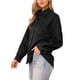 thumbnail image 4 of INSPIRE CHIC Abrigo de Mujer Imitación de Gamuza Cuello Vuelto Manga Larga Camisa Casual con Botones Chaqueta XS Negro, 4 of 6