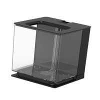 Magideal - Mini Pecera Betta, Pecera, Caja De Alimentación Para Anfibios, Hábitat De Tortuga, Terrario Para Reptiles, Tanque De Acuario De Peces Pequeños Para Negro