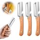 thumbnail image 1 of Pelador 2 pack mango madera antideslizante cuchilla acero frutas verdura, 1 of 8