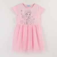 Vestido Manga Corta Niña Rosado Tull Elsa Frozen Disney