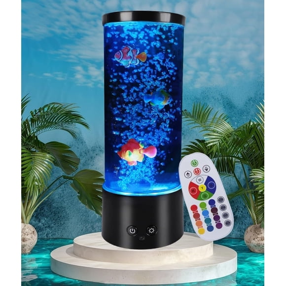 Lámpara Burbuja de Peces ORDERSOON con Cambio de Color y Luz Ambiental