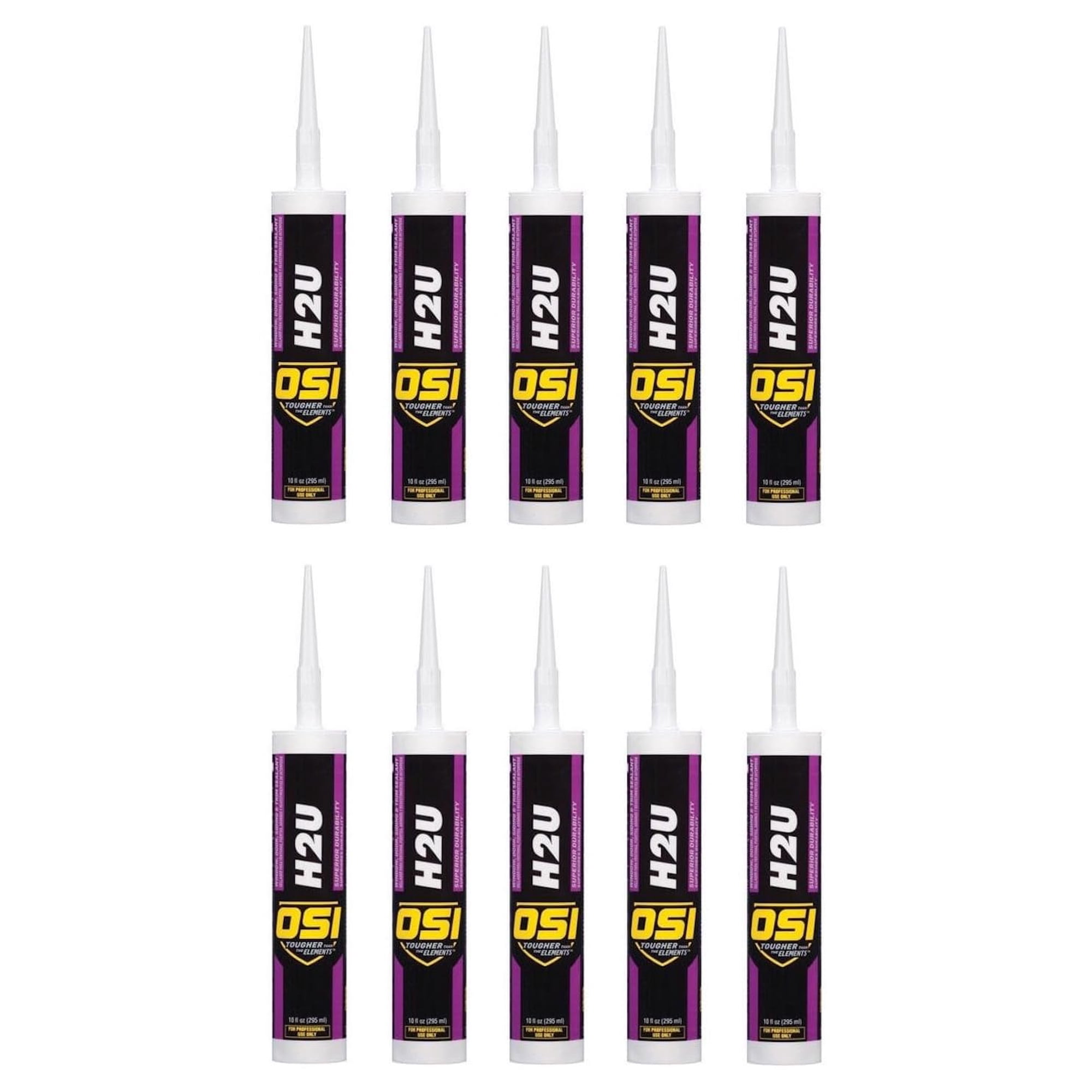 Sealant Osi H2u Acrílico Blanco Para Puertas/molduras Y Ventanas, 300 Ml (paquete De 10)