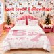 thumbnail image 1 of 3pcs Sweet Design Theme Printed Bedding Set | Duvet Cover and 2 Pillowcases All Season, 1 of 5