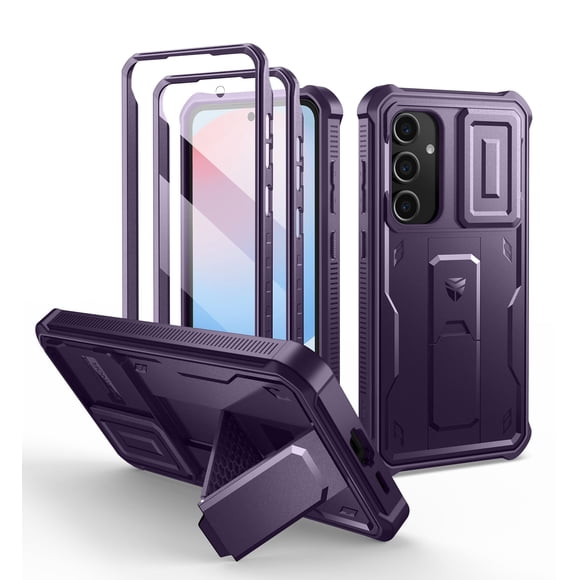 Funda Dexnor para Samsung Galaxy S24 FE con funda de cámara, color morado