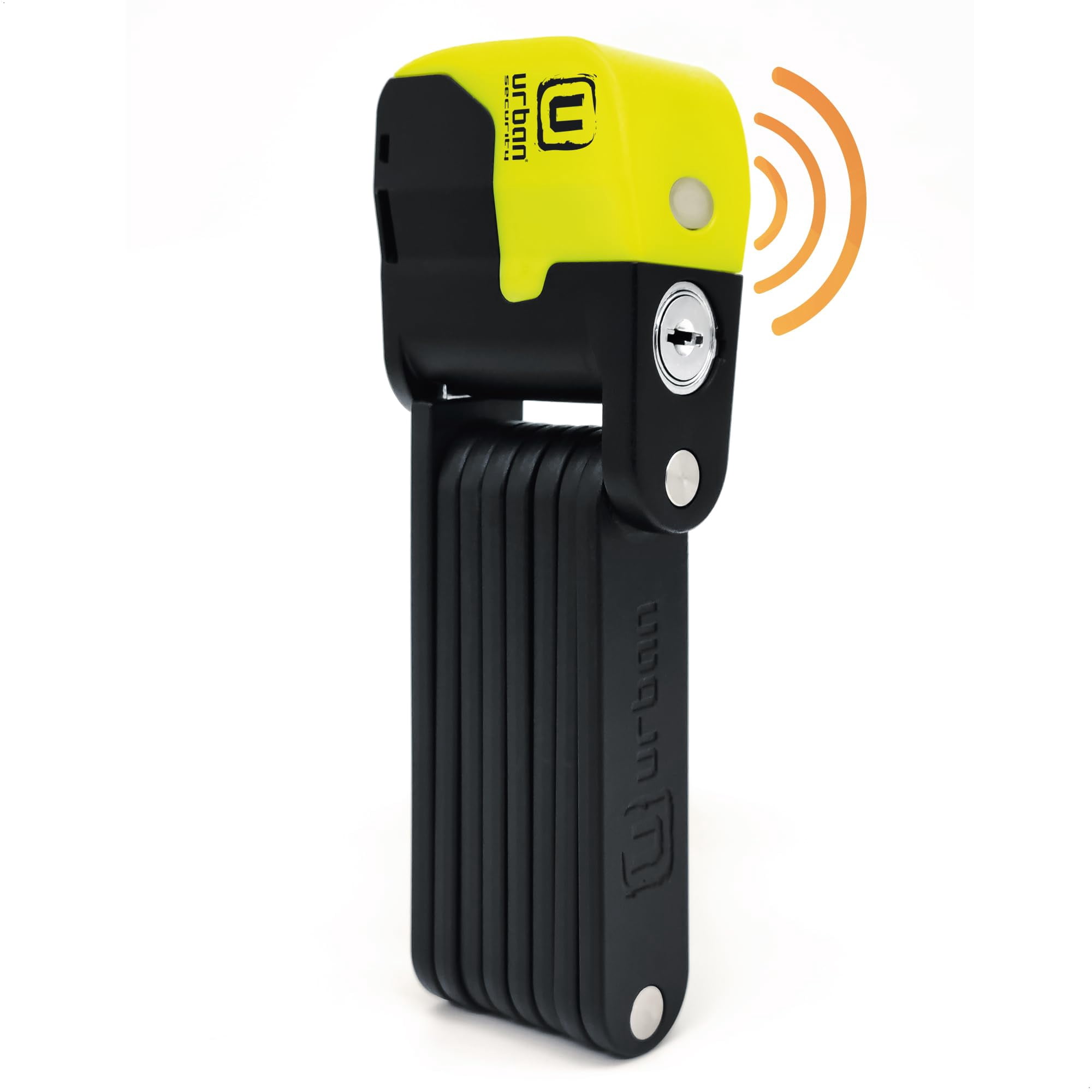Candado Para Bicicleta Urban Ur476y Plegable 90 Cm Con Alarma De 120 Db