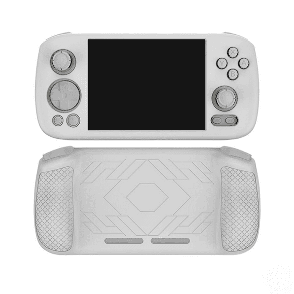 Funda protectora de silicona a prueba de golpes para consola de juegos ANBERNIC RG 406H Funda blanda Accesorios-Blanco