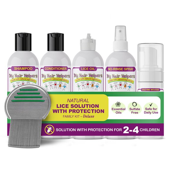 Kit de piojos MY HAIR HELPERS NATURAL 2-4 Niños Deluxe