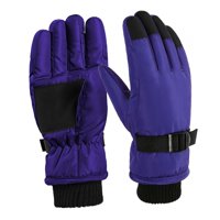 Bothyi - Guantes De Invierno Para Niños, Gruesos, Mantienen Las Manos Calientes, Guantes De Esquí Para Niños, Deportes Acuáticos, Color Morado