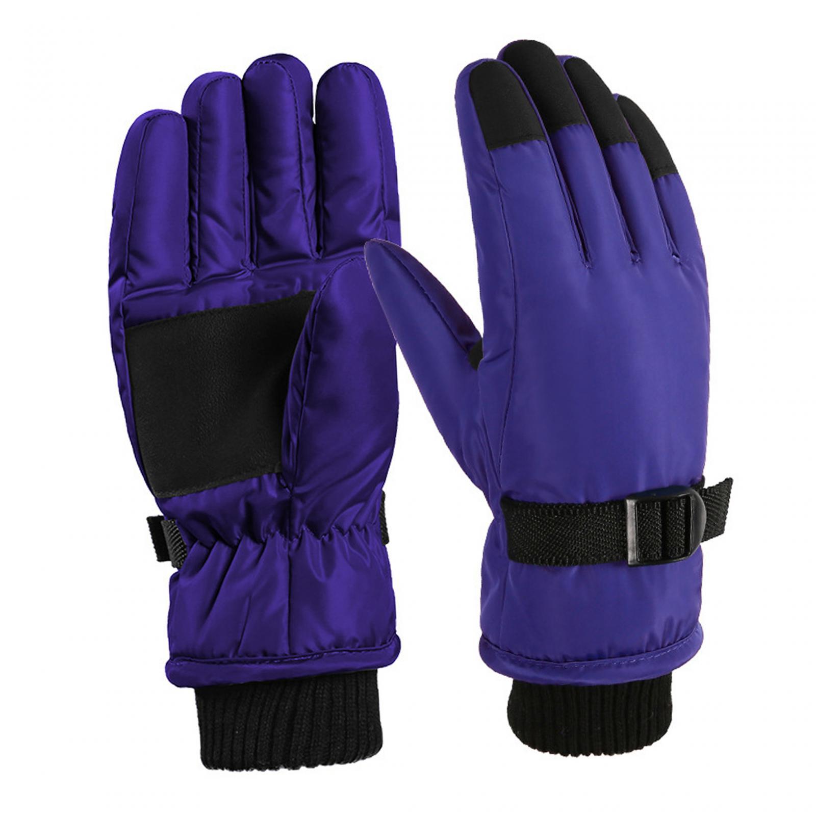 Bothyi - Guantes De Invierno Para Niños, Gruesos, Mantienen Las Manos Calientes, Guantes De Esquí Para Niños, Deportes Acuáticos, Color Morado