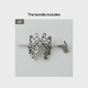 thumbnail image 1 of Viking Celtic Hair Clips - Silver Knotted Hairpin for Ladies & Women, 1 of 5
