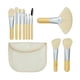 thumbnail image 3 of Juego de brochas de maquillaje T4B MIMO, tamaño viaje, bambú, con funda, 10 unidades, 3 of 7