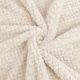 thumbnail image 5 of Manta de Cama de Lujo REGALWOVEN de Forro Polar Tejido de Malla Queen Beige, 5 of 8