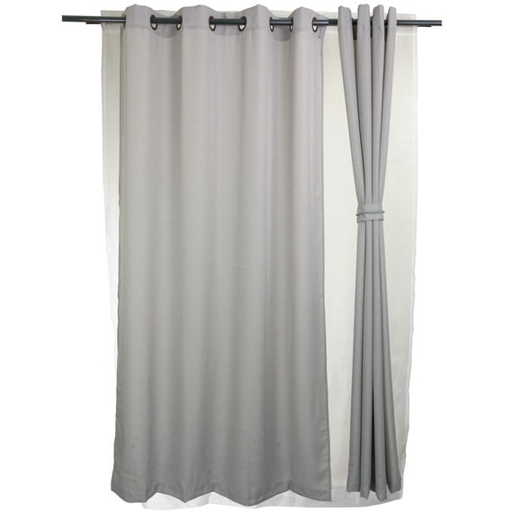Set Cortinas 8 Piezas Yasmin Gris 140x225