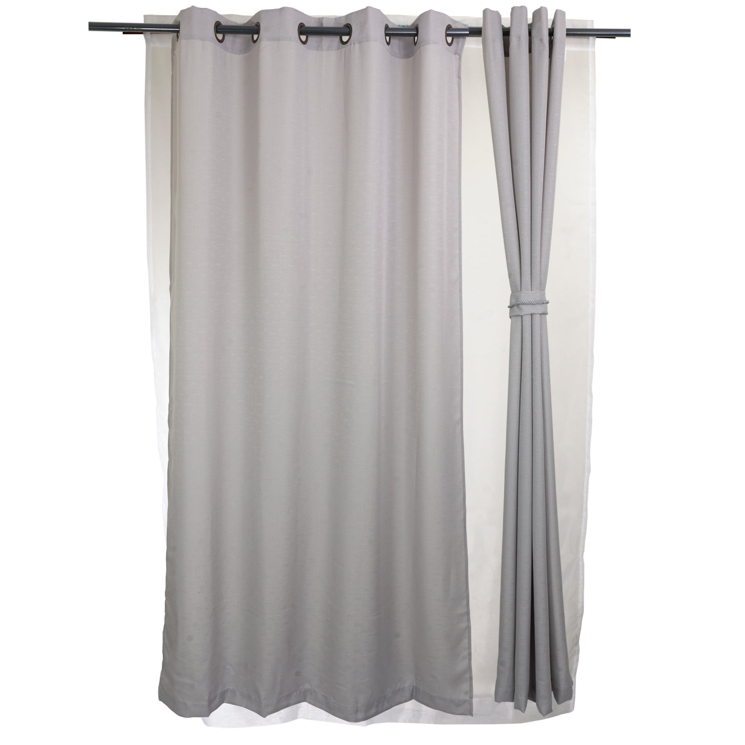 Masel - Set Cortinas 8 Piezas Yasmin Gris 140x225