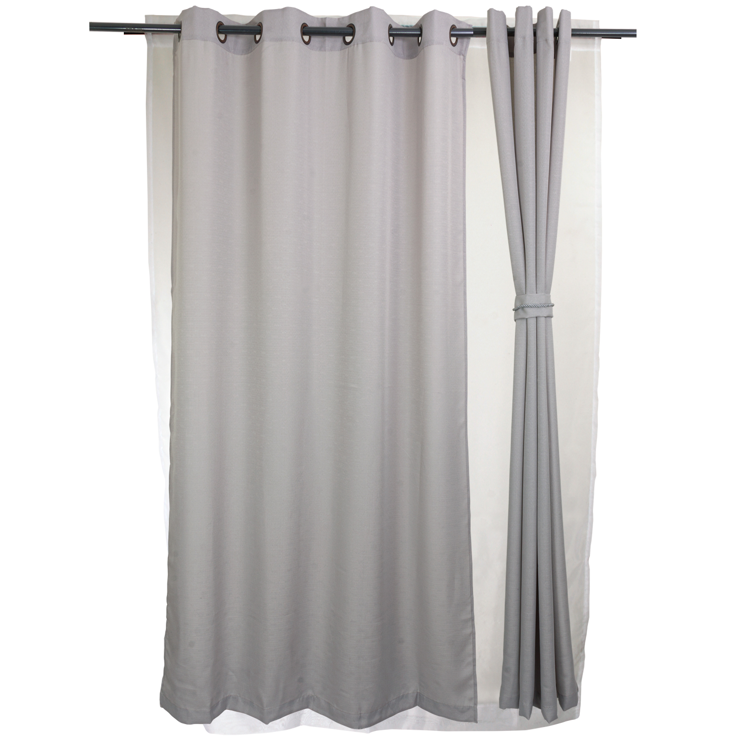 Masel - Set Cortinas 8 Piezas Yasmin Gris 140X225