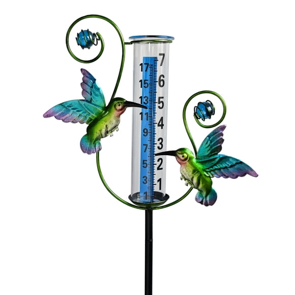 Pluviómetro JOYBEE HOME&GARDEN 117 cm Decoración Exterior con Colibrí
