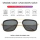 thumbnail image 4 of Lentes de Sol AIEYEZO Tony Stark Vintage Cuadrados con Montura Metálica, 4 of 7