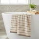 thumbnail image 4 of REGALWOVEN 1 Paquete Toalla de Baño de Algodón a Rayas, Ultra Suave y Altamente Absorbente para Baño, Hotel, Spa Blanco 55" x 28", 4 of 6