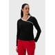 thumbnail image 2 of Polera Mujer Rib Escote Cruzado Negro, 2 of 4