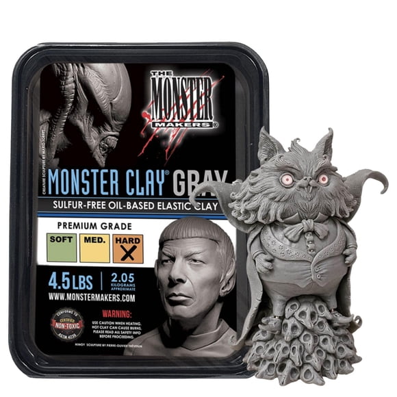 Arcilla para Modelar The Monster Makers Monster Clay Gris 2 kg Dura