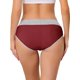 thumbnail image 3 of INSPIRE CHIC Paquete de 5 Bragas de Talla Grande para Mujer de Cintura Alta y Elásticas en Burdeos, Púrpura, Negro, Azul, Negro Oscuro L, 3 of 6