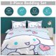 thumbnail image 2 of Cartoon Cinnamoroll Bedding Set Comforter Duvet Cover Set Quilt Cover for Kids Teens Bedroom Decoration, 2 of 5