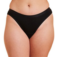 Bloodygreen - Calzón Menstrual Bikini Moderado S Negro