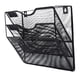 thumbnail image 4 of Organizador de carpetas de pared de malla, soporte colgante con 3 bolsillos, soporte de organización, soporte de pared de Metal negro para clasificar, 4 of 5