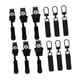 thumbnail image 2 of 12x Kit de reparación de cremalleras, pieza de repuesto de cremallera metálica, universal extraíble, para sujetadores de ropa, botas, mochilas, chaque, 2 of 5