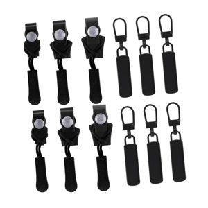 Bothyi - Kit De Reparación De Cremalleras De 12 Piezas, Tirador De Cremallera De Metal De Repuesto Para Jeans, Botas, Bolsos