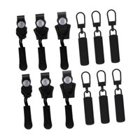 Bothyi - Kit De Reparación De Cremalleras De 12 Piezas, Tirador De Cremallera De Metal De Repuesto Para Jeans, Botas, Bolsos