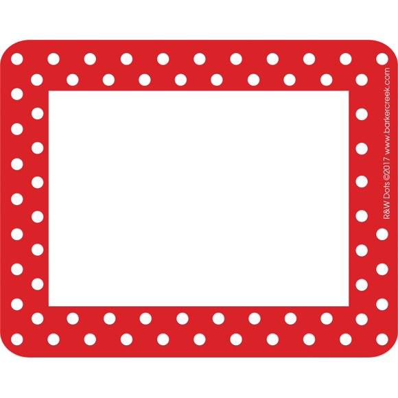 Insignias de identificación y etiquetas autoadhesivas Barker Creek Red Dots