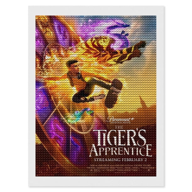 El Aprendiz del Tigre Kits de Pintura de Diamantes para Adultos 5D DIY Diamond Art Kits Full Drill Diamond Dots para Regalo Decoración de Pared y Relajación Artes de Gemas 30*40cm