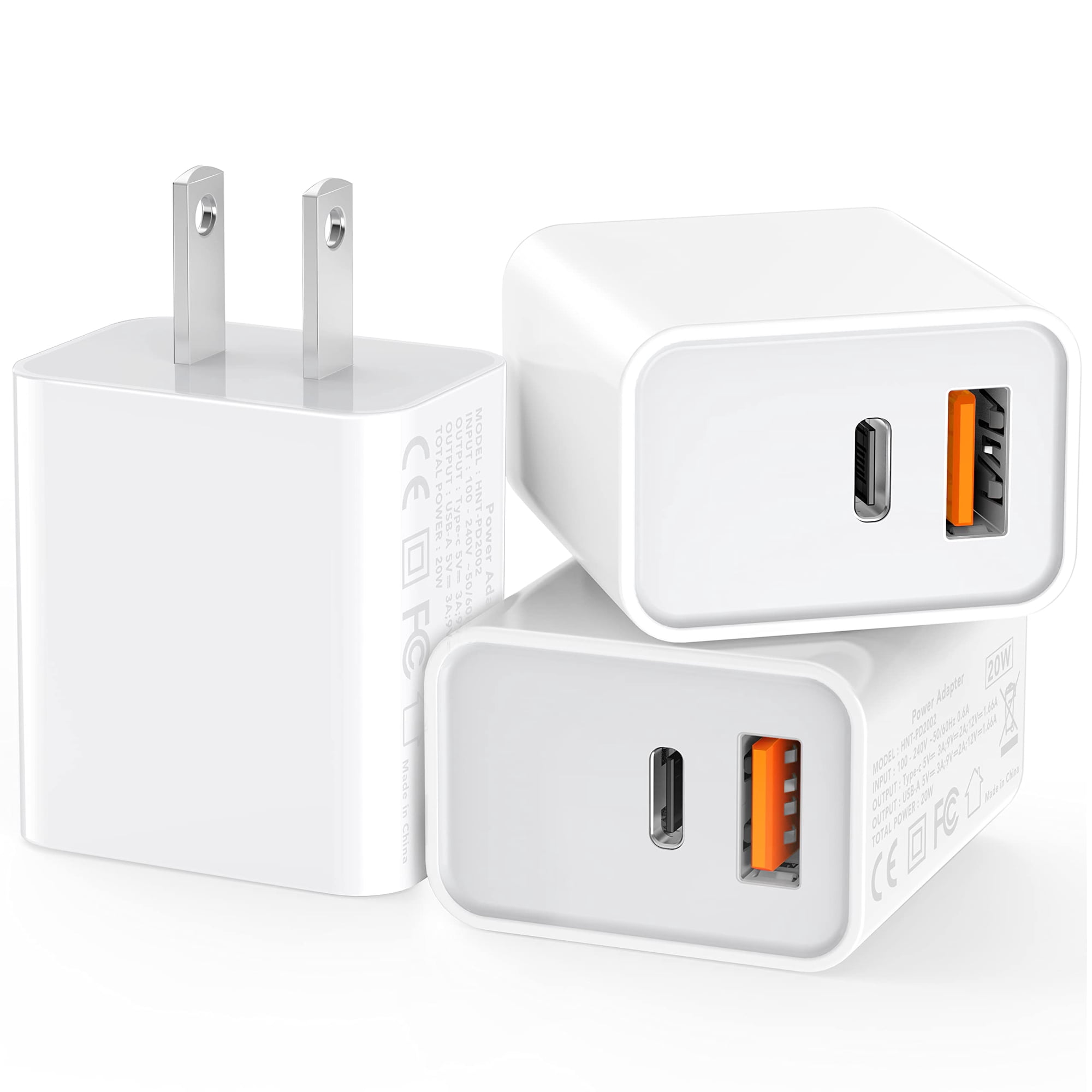 [paquete De 3] Cargador De Pared Usb-c Csodince De 20 W De D