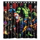 thumbnail image 1 of Cortina de ducha de superhéroe de la película de cómics Los Vengadores, juego de cortina de baño con ganchos, tamaño 66 x 72 pulgadas, 1 of 3
