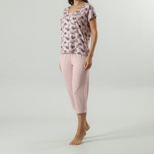 Flores - Set Pijama Top + Capri 33574-225