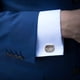 thumbnail image 3 of 2 pares de gemelos para hombre, de acero inoxidable, negros, redondos, cuadrados, estilo retro francés, clásicos, para camisa, traje, boda, negocios, graduación, regalo de joyería., 3 of 6