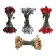 thumbnail image 3 of 200 Piezas Artificiales Doble Cabeza Bayas DIY CRAFT Dorado Plata Rojo Oscuro Rojo, 3 of 5