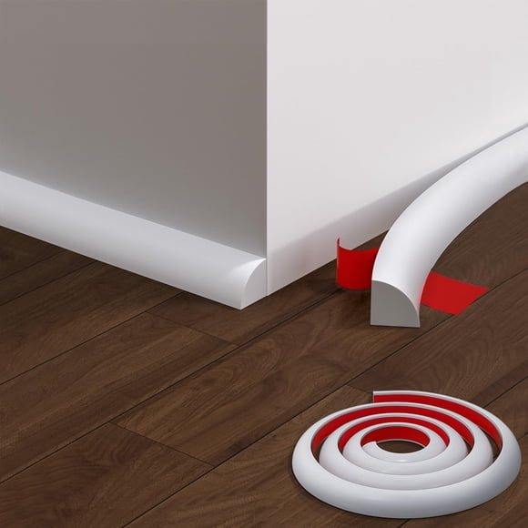 Moldura circular flexible en forma de cuarto de círculo PATTENGO, blanca, 2 m